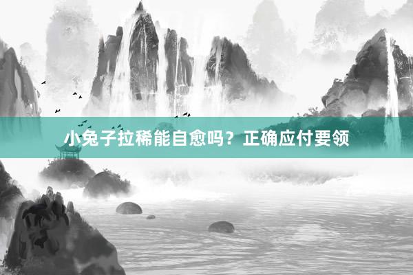 小兔子拉稀能自愈吗？正确应付要领